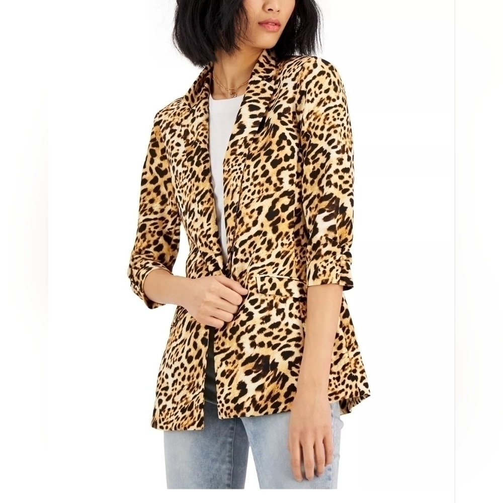 INC; Women's Animal-Print Blazer Size Small